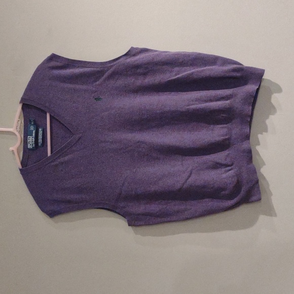 Polo by Ralph Lauren mens xlarge purple 100%‎ pima cotton sweater vest - Picture 1 of 4